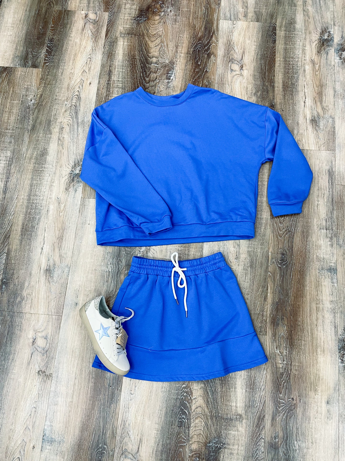 Believing Blue - Sweatshirt and Skirt Set